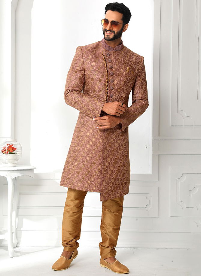 Wedding Wear Art Silk Wholesale Sherwani Collection